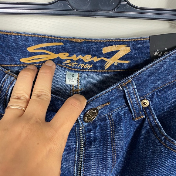 NEW Seven7 vintage mom jeans high rise 10 womens - Picture 5 of 10